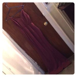 Simple, elegant mauve mermaid tailored long dress